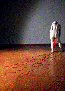 Sculpture de Kiki Smith Train 1993