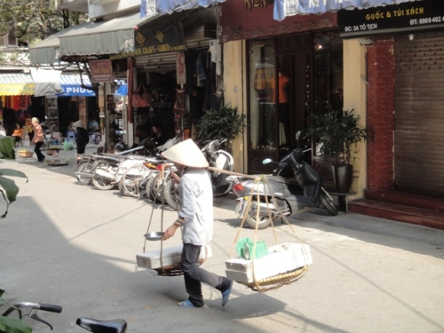 Beaucoup de marchandes ambulantes