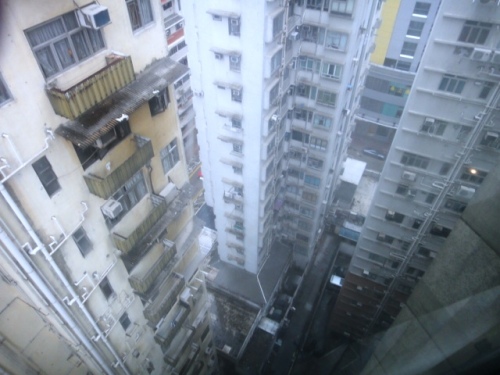 Vertiges d'immeubles à Hong Kong