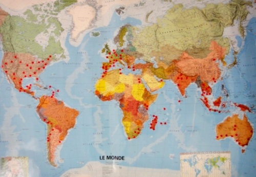 Ce que j'ai vraiment parcouru ( les étoiles rouges).