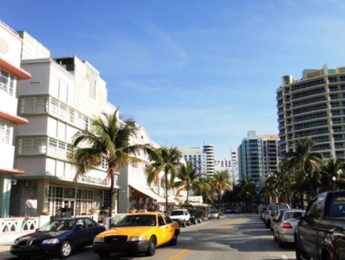 Ocean Drive et ses nombreux hôtels
