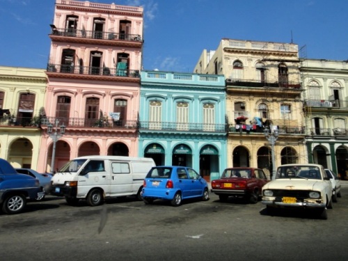 Immeubles colorés de la Havane