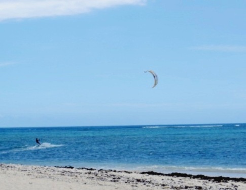 Kytesurf au pied du Morne