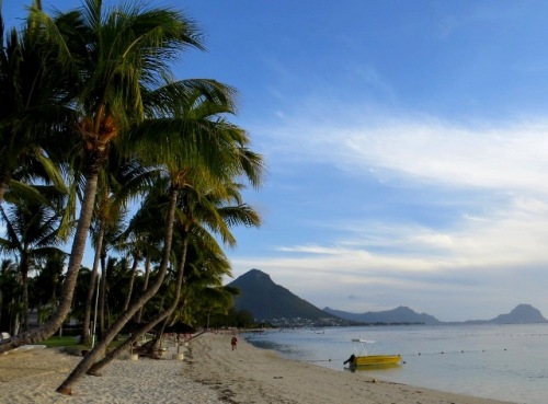 La plage proche de Volmar, au soleil couchantr 