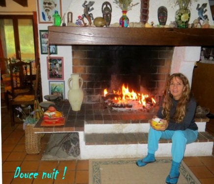 Un petit feu de cheminée avant de retrouver...la chaleur d'un lagon ;)