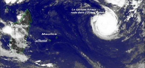 Le cyclone Amara rode dans l'Océan Indien