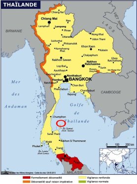 Petit cercle rouge Koh Tao et Nang Yuan (Taïlande)