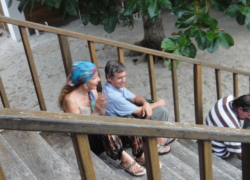 Concert vu de l'escalier