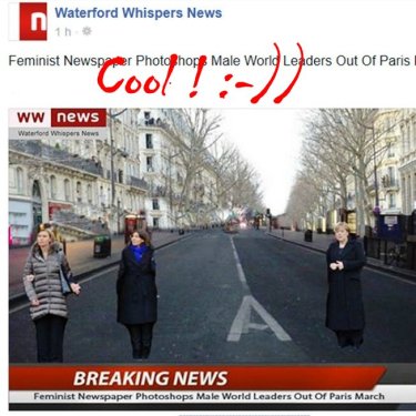 Male World leaders...OUT of Paris March !