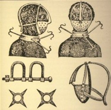 Quelques instruments de torture pour esclaves
