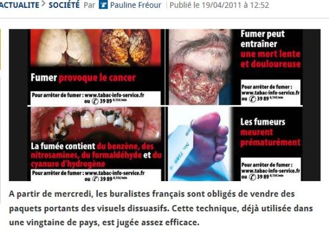 Cigarettes et cancer sur le Figaro