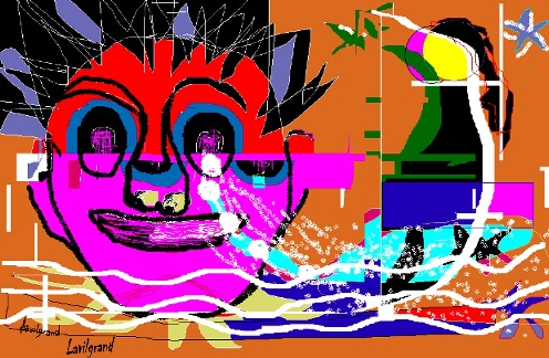 le-clown-triste-et-la-perroquete